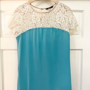 BLUE AND WHITE DRESS